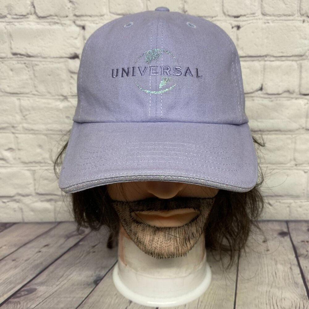 Universal Studios Women's Dad Hat Cap Strap Back Purple Glitters Adjustable